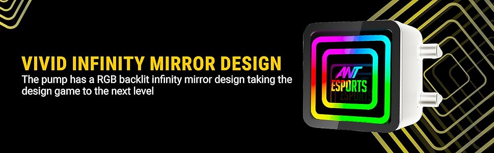 ant esports infinity mirror design 360 argb cooler