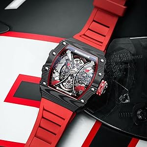 手巻き式アナログ腕時計4点セット Amazon | FEICE 腕時計 メンズ 高級 スケルトン うで時計 自動