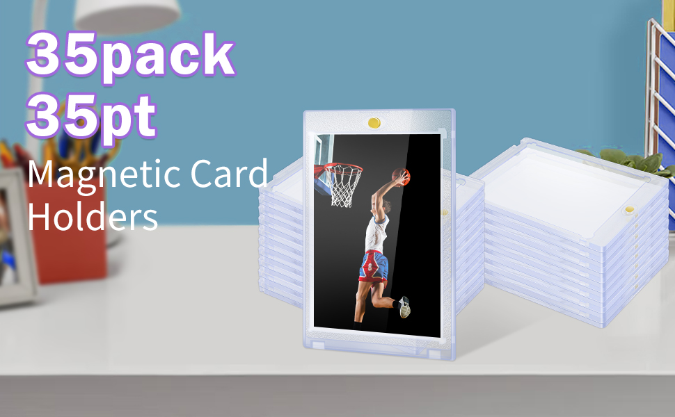 35 Pack Card Holders 35pt Card Protectors Hard