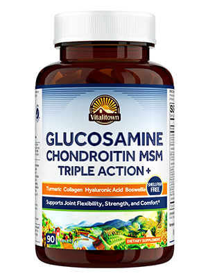 Vitalitown Glucosamine Chondroitin MSM is to help you find the way to optimal joint health.