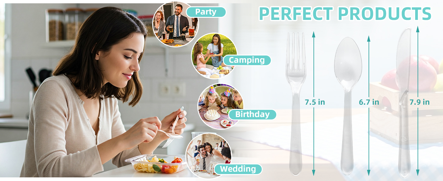 plastic silverware set