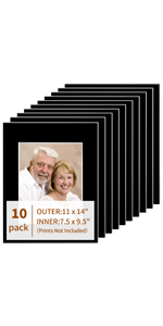 black picture frame mats