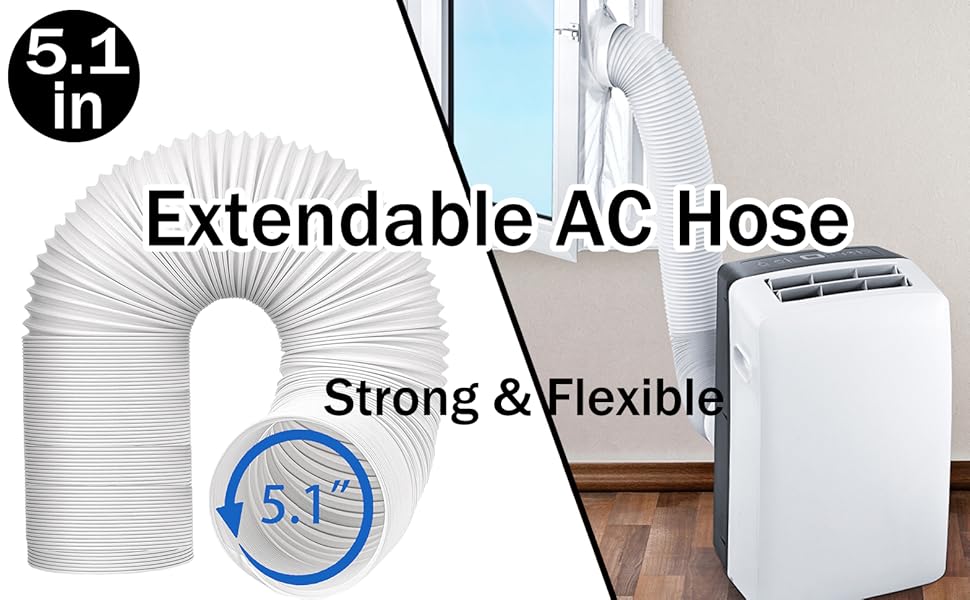 Amazon.com: Sgran Portable Air Conditioner Hose, 5.1 Inch Diameter AC - Extra Long Portable Air Conditioner Hose