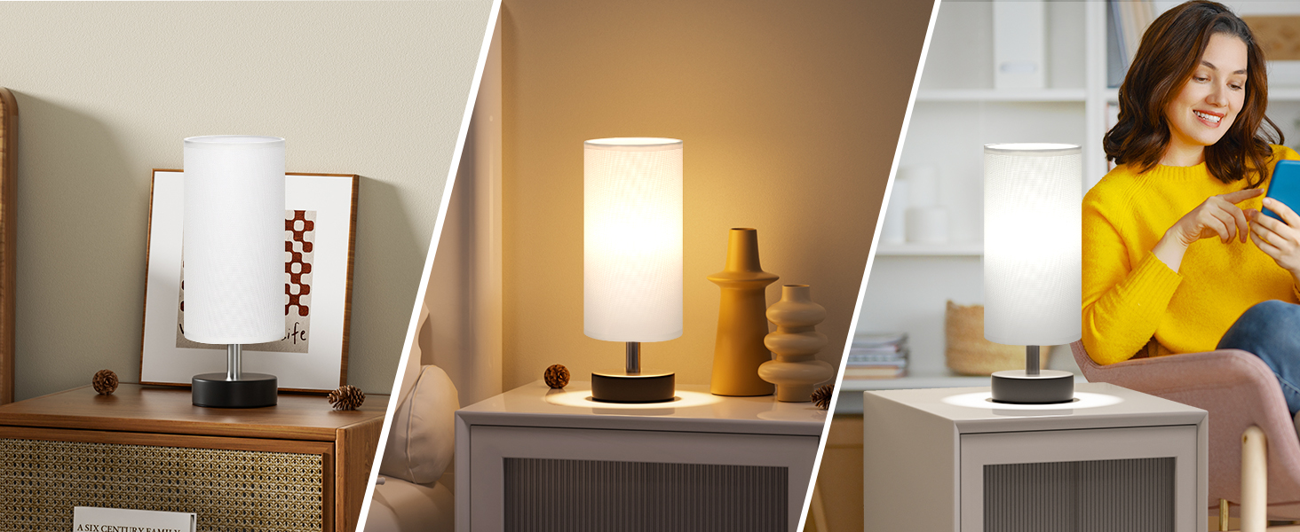 Small Table Lamp for Bedroom with Night Stands Bedside Lamps