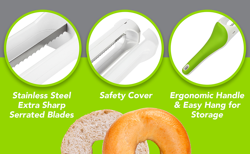Hometown Bagel Knife Easy to Use Bagel Slicer Safely