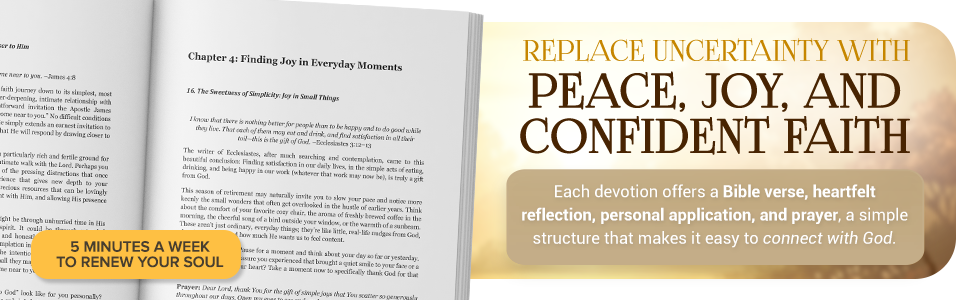 Image of part of the open book. Next to that, peaceful background with text.