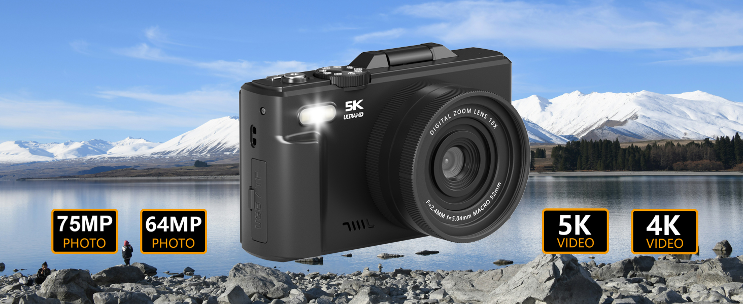 5k 4k digital camera photography vlogging vlog blog compact point and shoot digital cameras