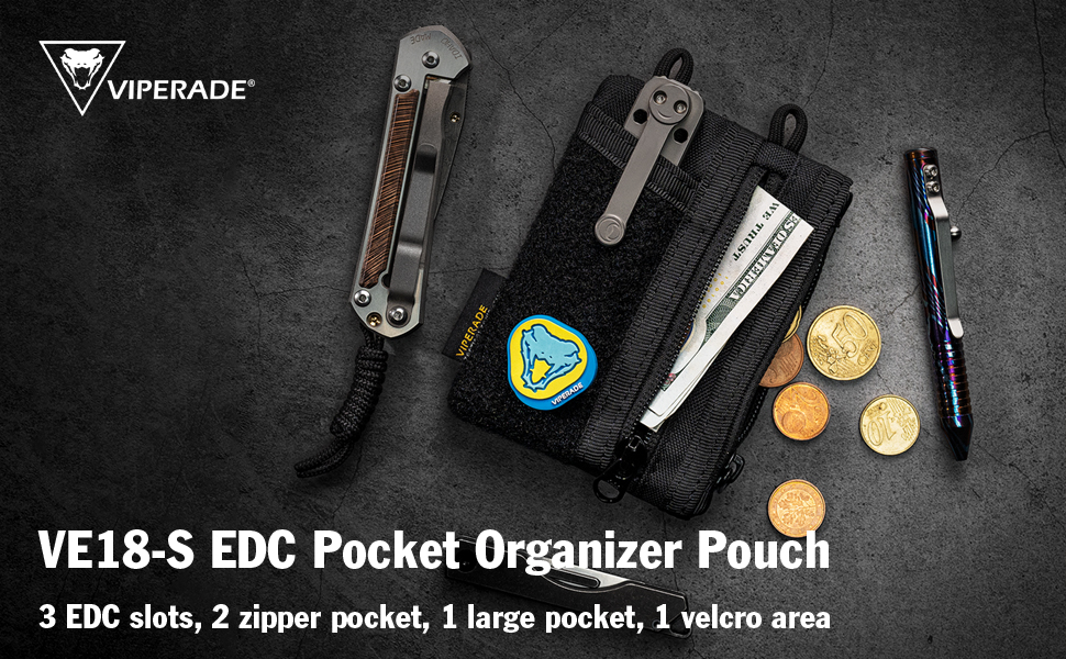 VIPERADE VE18S Small EDC Pouch Tool Organizer,Multifunction Small
