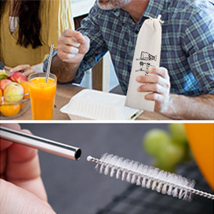 SPN-BFC Reusable BPA-Free Metal, Dishwasher Safe Stainless Steel Drinking Straws