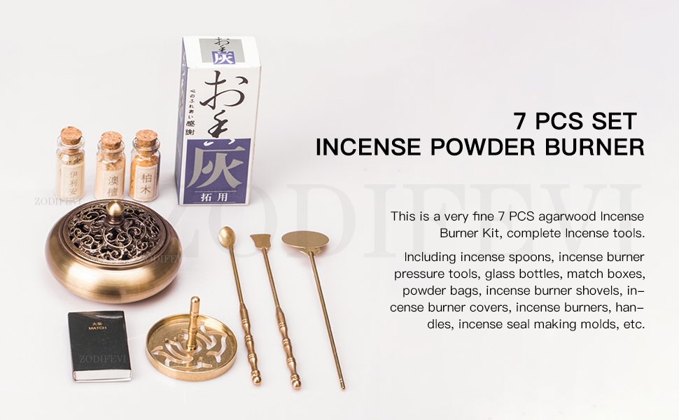 ZODIFEVI 11 Pcs/Set Brass Incense Making Kit Incense Powder Burner Kit Incense Mold