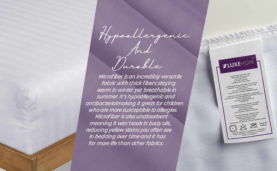 Satin Stripe Fitted Sheets