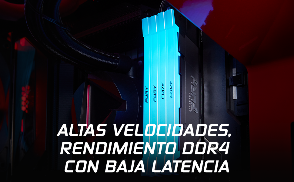 Altas velocidades, rendimiento DDR4 con baja latencia
