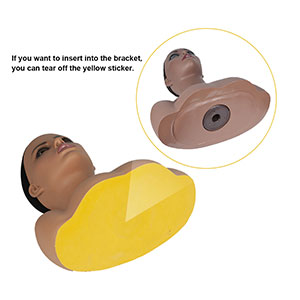 mannequin head with support hole