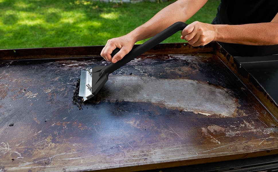 Chef Master Griddle Scraper, Flat Iron Grill Griddle