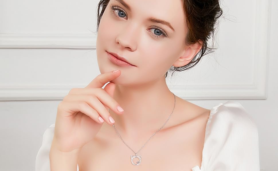 Weelody 12th Birthday Gifts for Girls, 925 Sterling Silver Cat Necklace ...