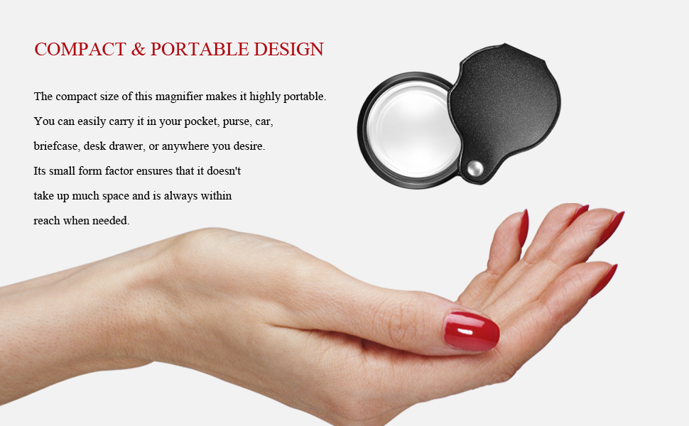 Magnifying Glass Loupe Small Pocket Magnifier Mini Folding Magnify Glass 003
