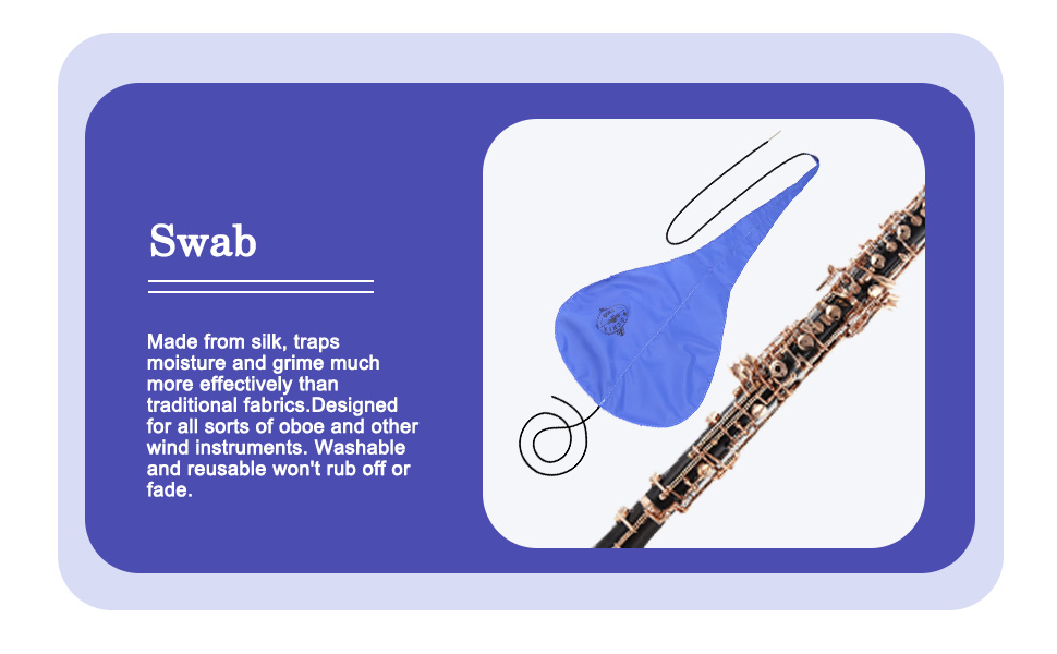 Oboe Cleaner Care Cleaning Kit,Maintenance Kit,Key Oil,Cork