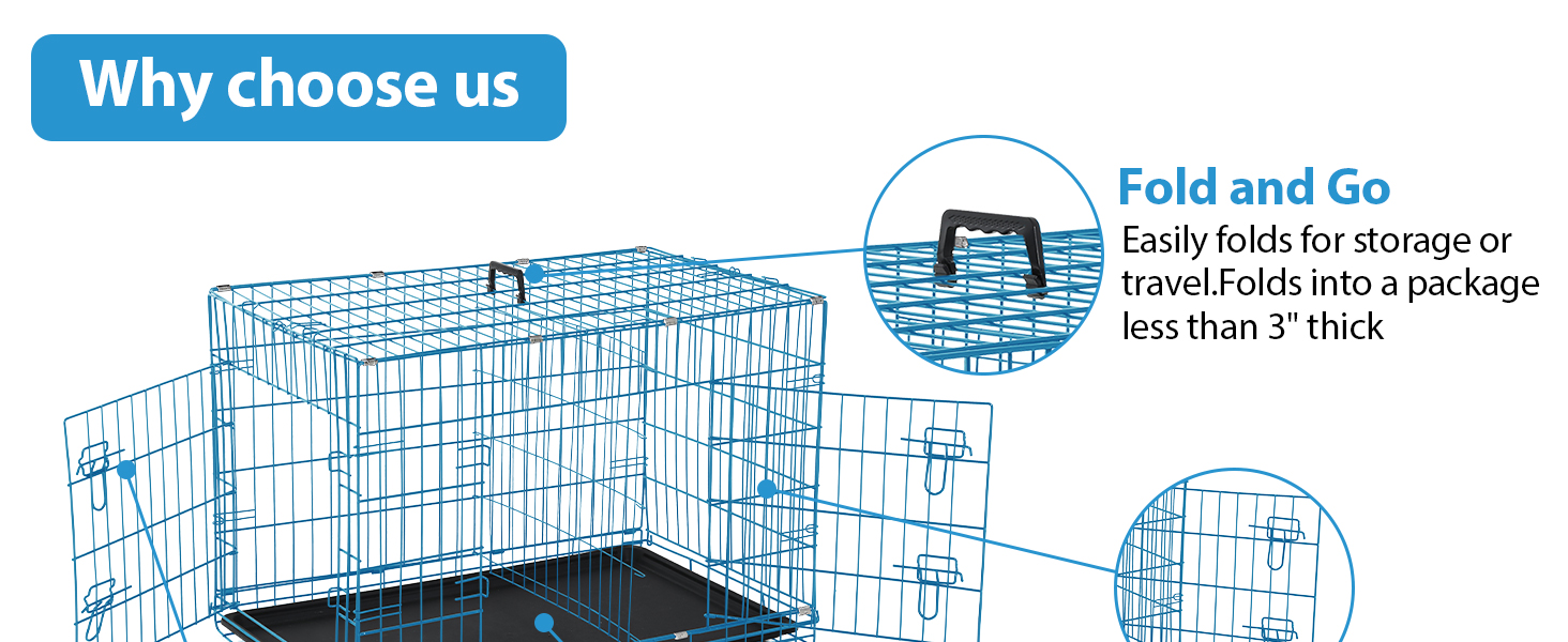 Medium Dog Crate Dog Cage, 30 Inch Dog Crates for Medium