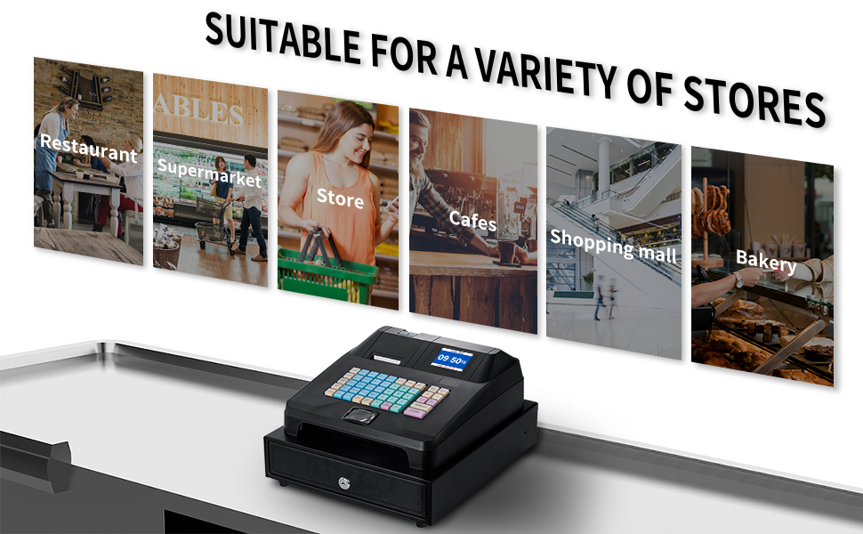 Cash Register with Cash Drawer, Hysoon Cash Register for