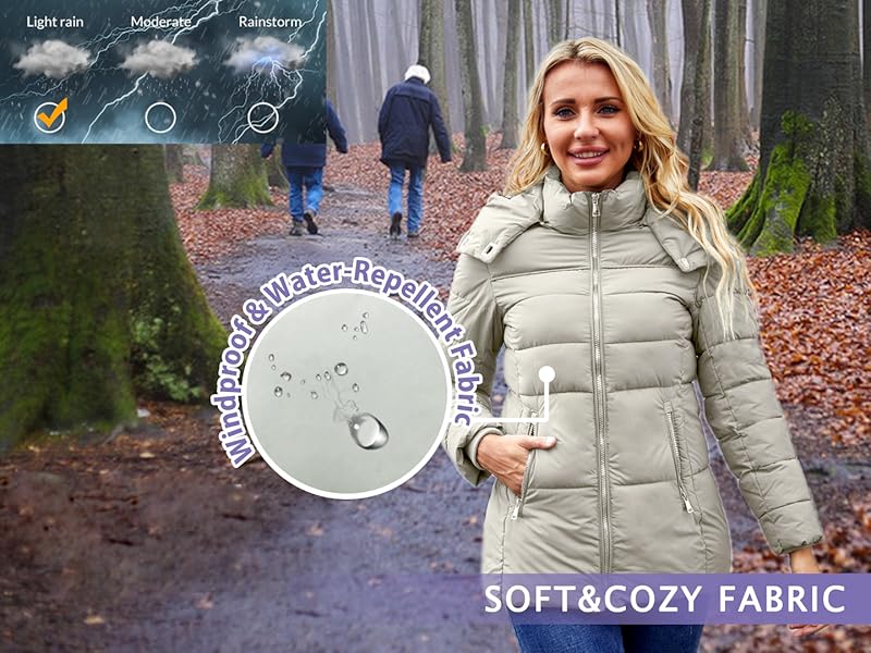 Womens packable puffer jacket