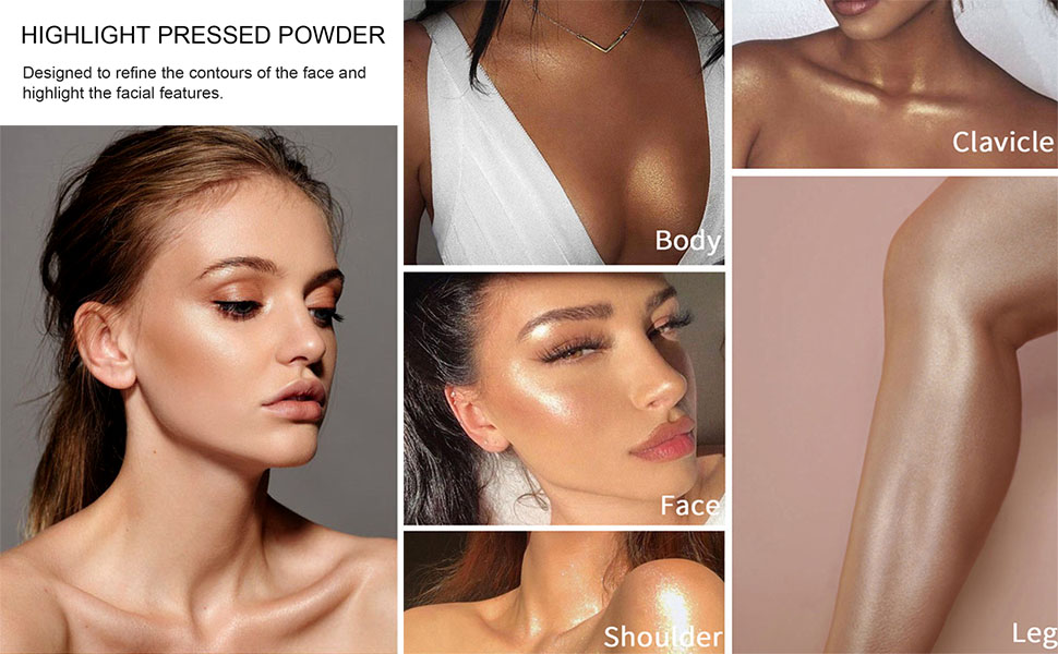 Makeup Palette Facial Bronzers Illuminator Palette, Face Luminizing Highlighter Makeup Palette