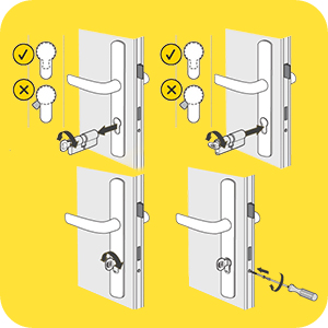 Cilindros desmontables yale