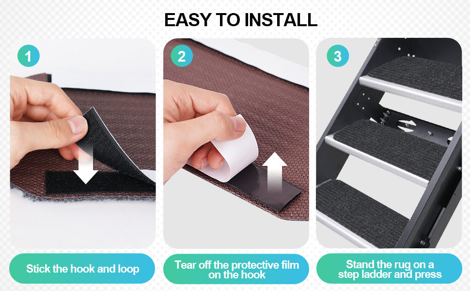 ESUDNT RV Step Covers 4 Pack RV Step Rug, RV Stair Covers Carpets for