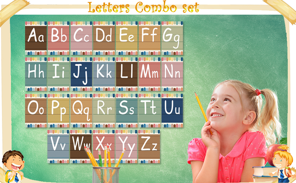 Bulletin Board Letters ABC Alphabet Poster Classroom