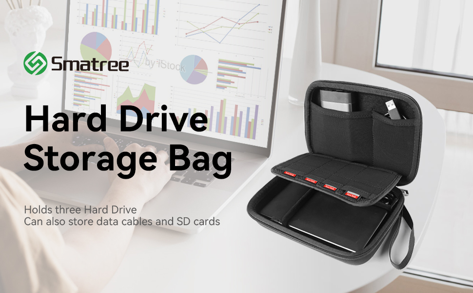 Smatree Hard Shell Carrying Case for External Hard Drive 3