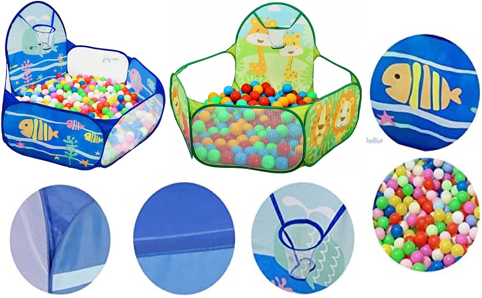 playhood fun ball pool with 50 balls - multicolour pool ball for kids