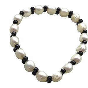 Steinfixx perlen onyx Armband Bergkristall Schutz Trauer  Ruhe Geschenk Aufmerksamkeit Kleinigkeit