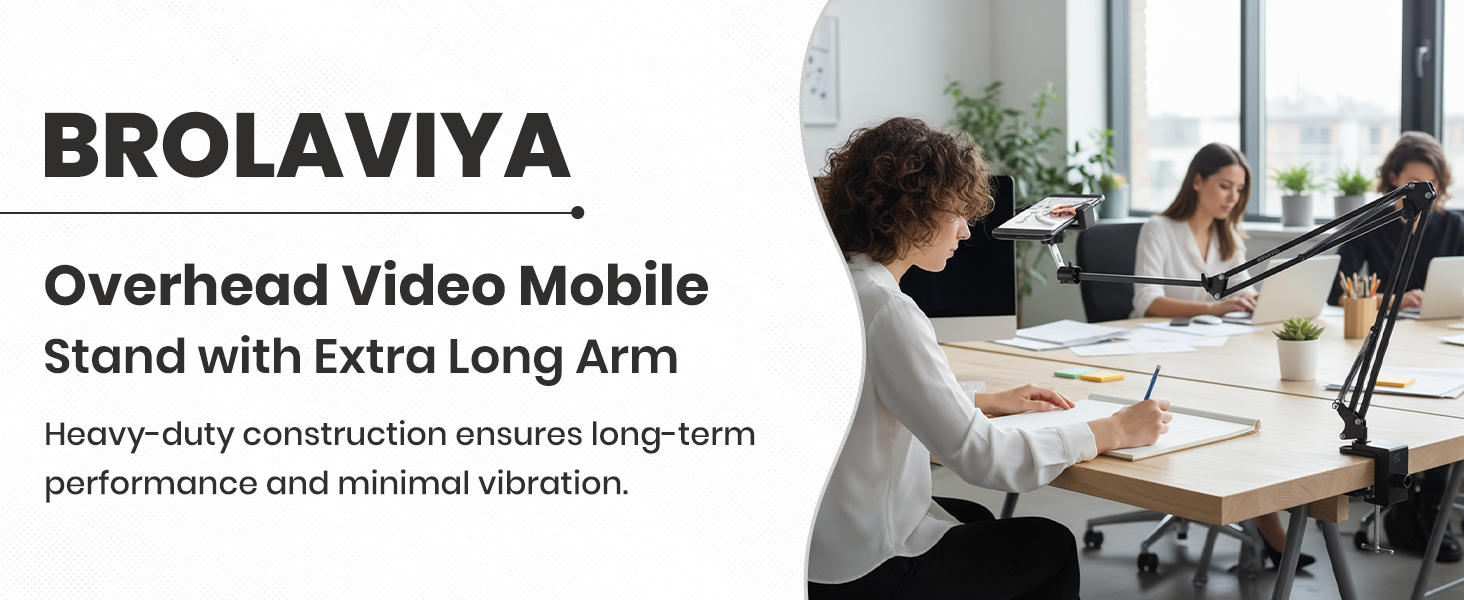 SPN-JGSP BROLAVIYA Overhead Video Mobile Stand with Extra Long Arm