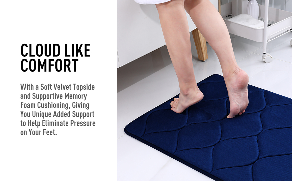 Colorxy Memory Foam Bathroom Rugs, Ultra Soft & NonSlip