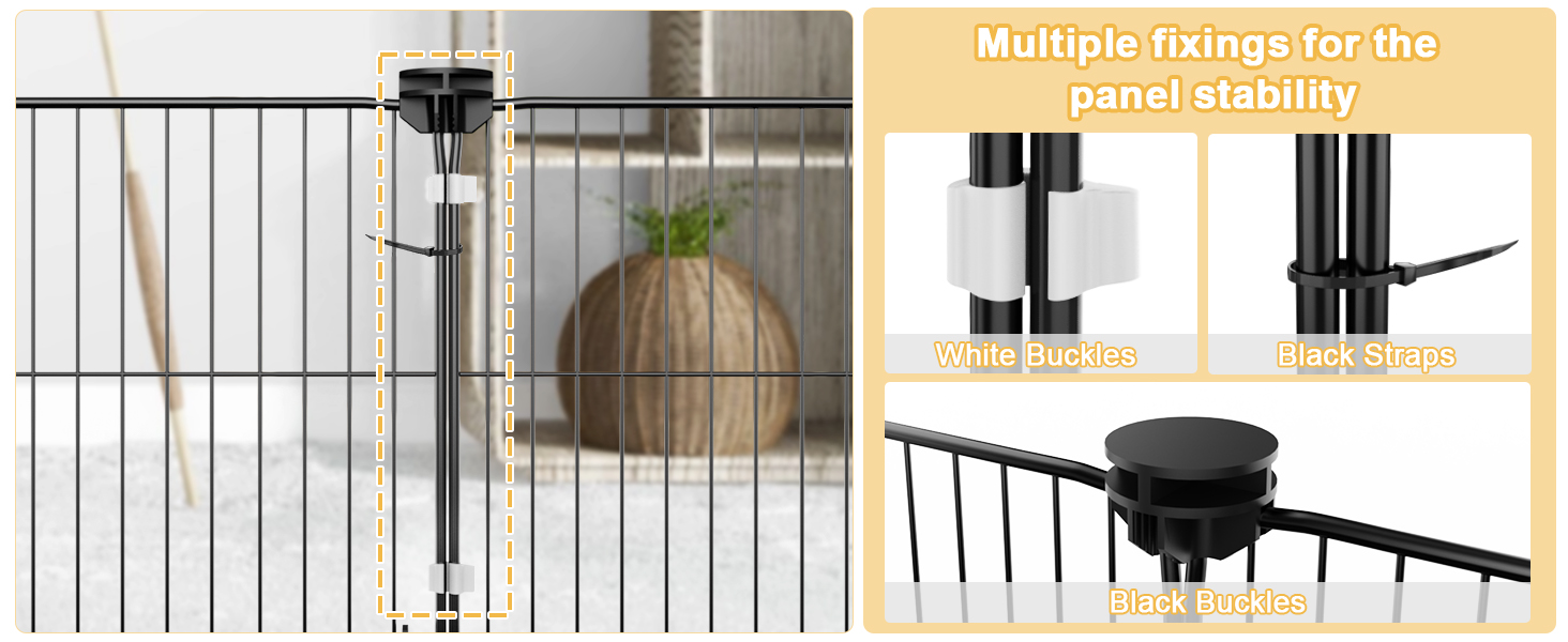 Multiple fixing measures to maintain the panel stability