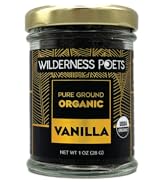 Wilderness Poets Pure Vanilla Powder - 100% Organic Ground Vanilla Beans - Tahitian Variety, Grad...
