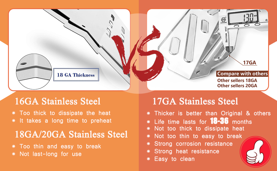 QuliMetal 66040 Grill Heat Deflector for er Genesis II