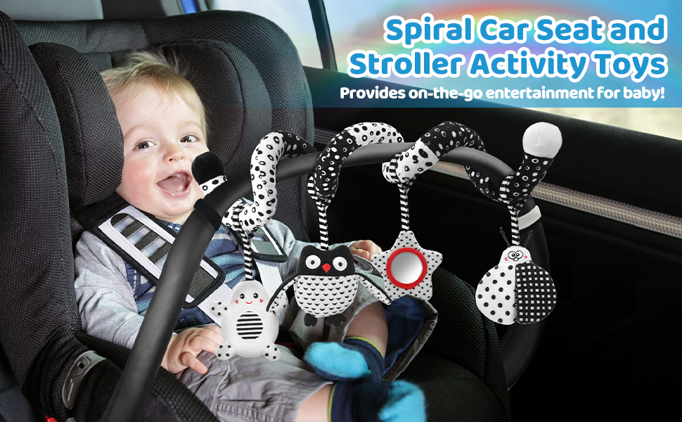 carseat toys hanging