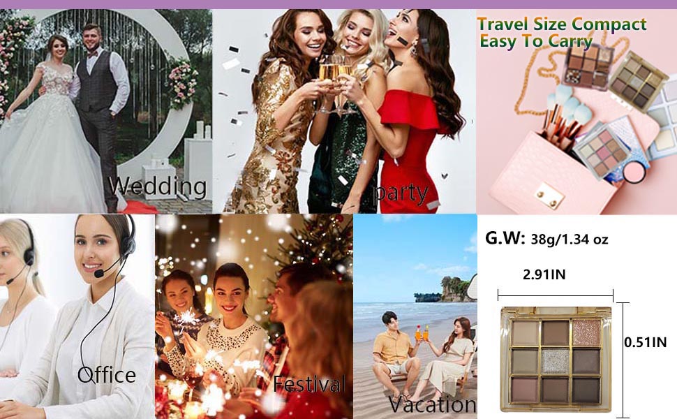 Brown Matte Shimmer Eyeshadow Palette Gift