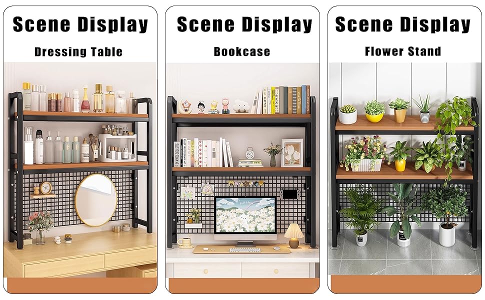 LNRLZYLS Desk Shelf, Large Capacity Desktop Organizer