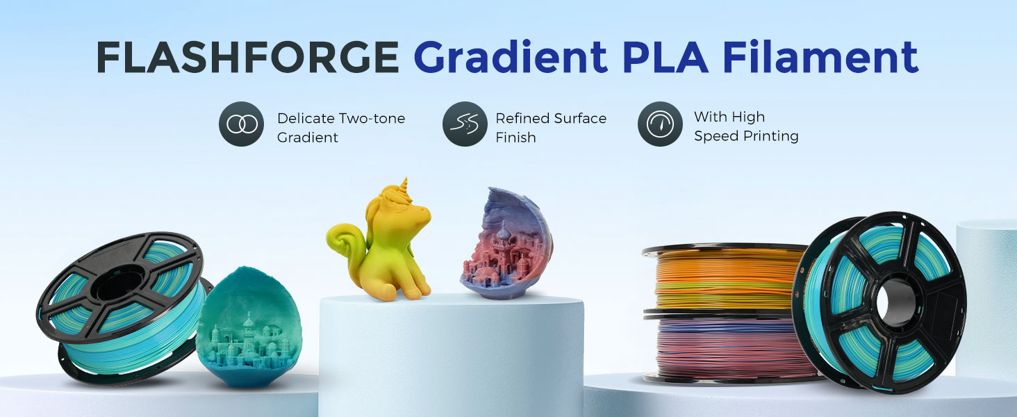 FLASHFORGE Gradient Color Change PLA Filament