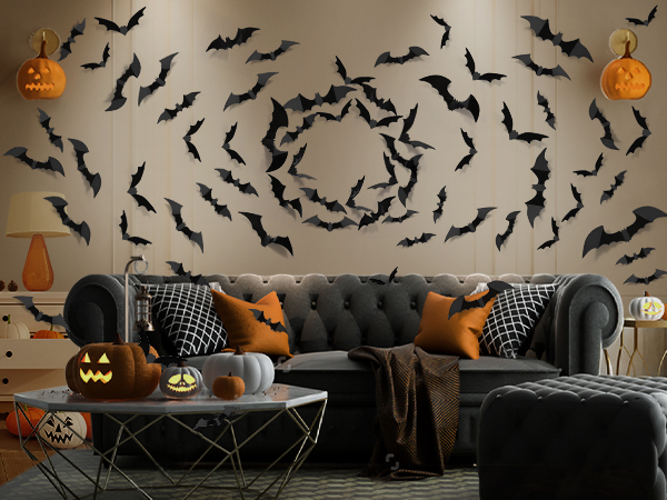 halloween bats wall decor