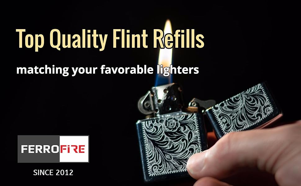 FERROFIRE Flint Refills for Lighter Flint Replacement Ferrocerium Flint Stone for