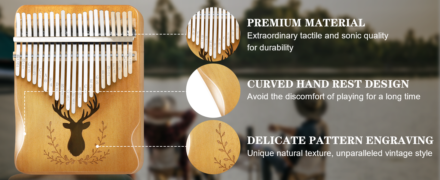 Kalimba 21 Keys Thumb Piano Portable Finger Piano