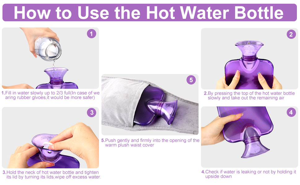 Hot Water Bottle,Hot Water Bottle with Waist Cover,Hot Water Bag with