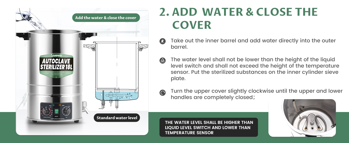 Huanyu 18L Autoclave Sterilizer Temperature & Time Adjustable Steam
