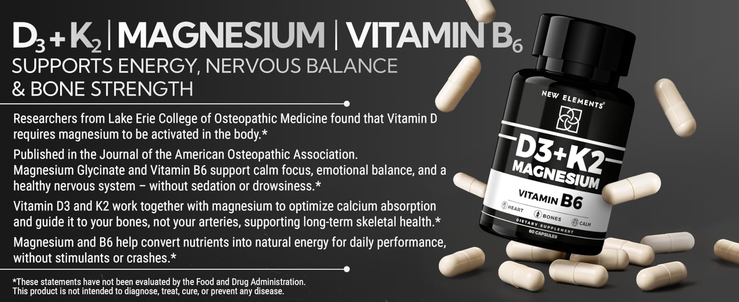 D3 K2 &amp; Magnesium with Vitamin B6 1