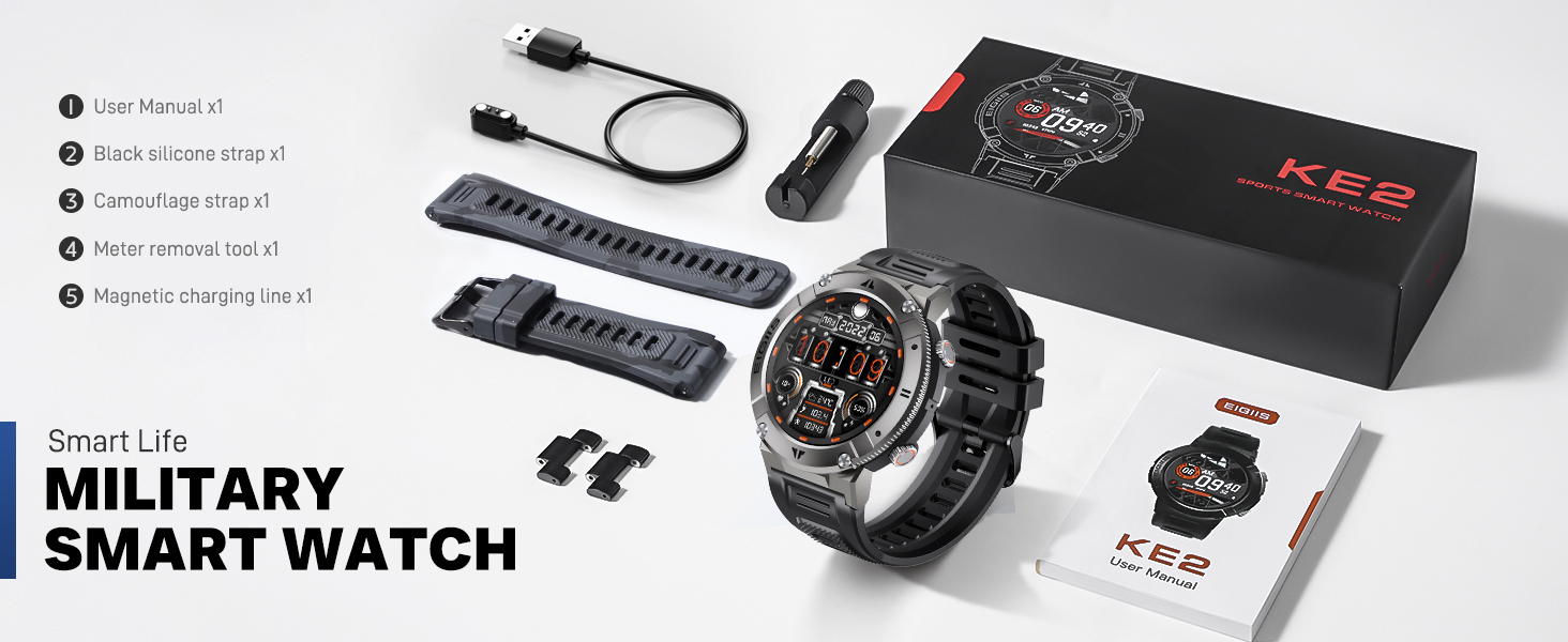 KE2 Military Smart Watch