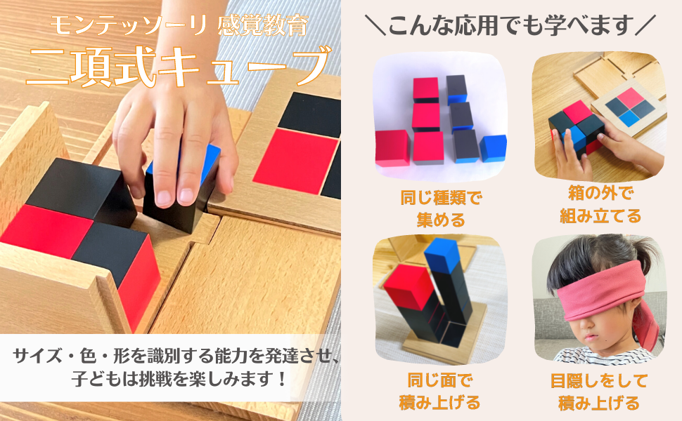Amazon.co.jp: MonteMia 二項式キューブ モンテッソーリ 感覚
