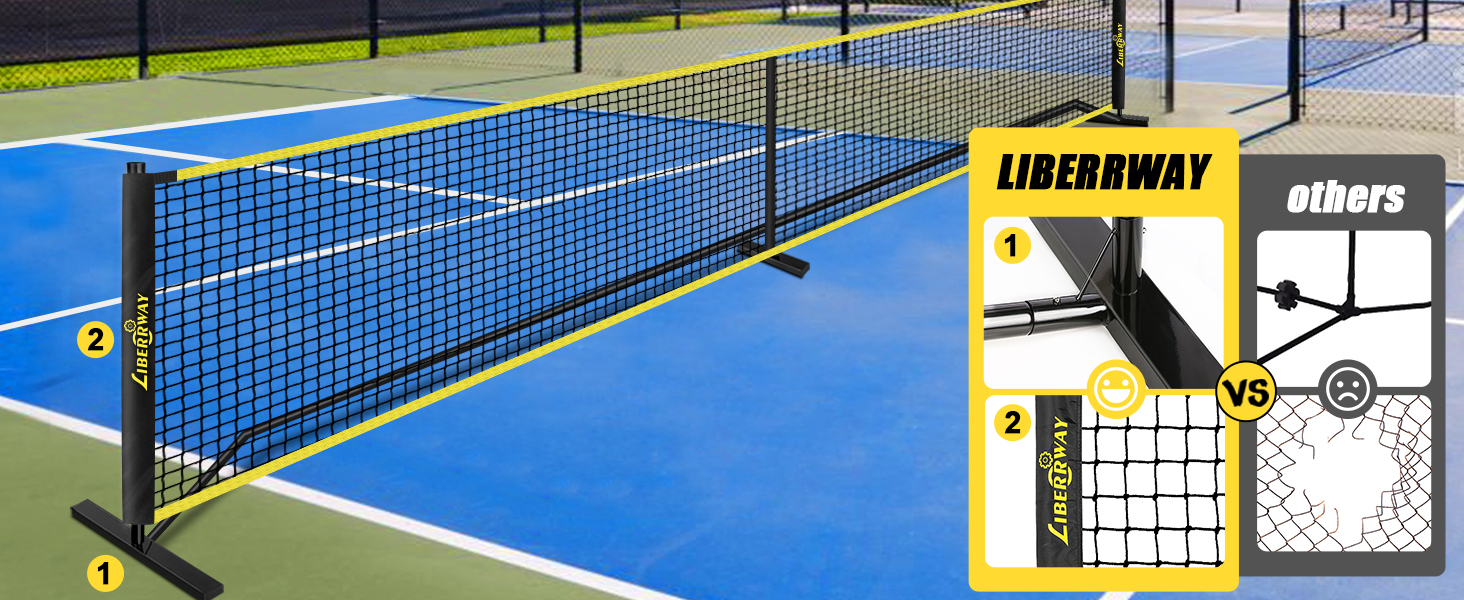 LIBERRWAY Pickleball Net Portable Pickle Ball Nets Outdoor
