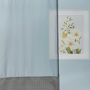 EUTXL Grey Shower Curtain and Liner Set